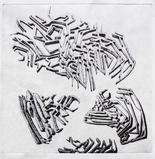 Betwixt and Between #3 | etching | 50x50 cm